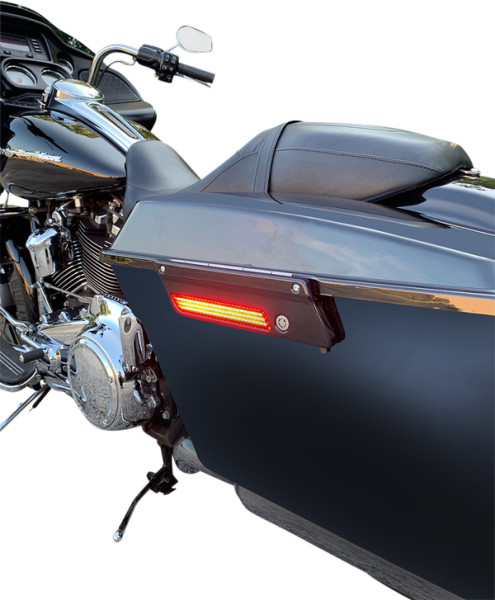 Dual Color Led Saddlebag Latch Lightz Amber, Red, 1, nordicamoto.ro