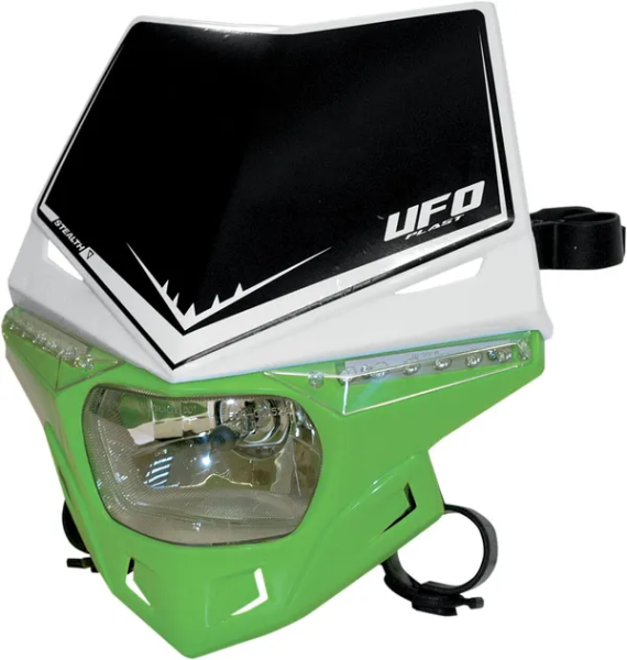 Dual Color Stealth Headlight Green, White-2