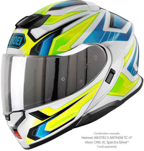 Casca Flip-up SHOEI NEOTEC3 ANTHEM TC-3 Albastru/Verde/Alb/Galben XXL-3