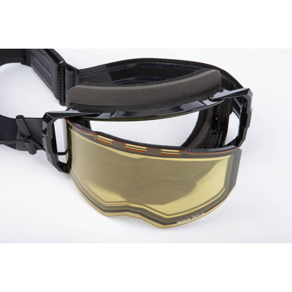 Ochelari cu lentila incalzita Snowmobil Klim Edge eFire Slope Black Light Yellow Tint-9