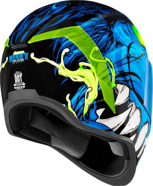 Casca Icon Airform™ Manik'R Black/Blue/Fluorescent Green/White M, 8, nordicamoto.ro