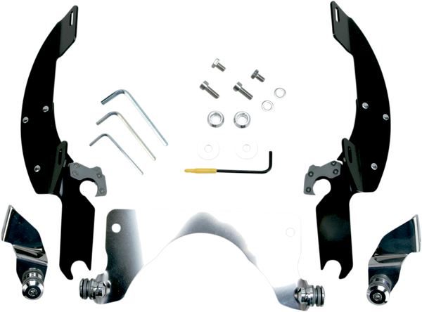 Fats/slim Windshield Trigger-lock Complete Mount Kit Black, 1, nordicamoto.ro