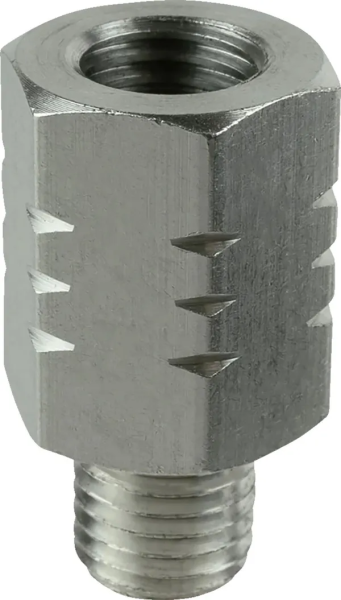 M10-1.25 Reverse Thread Adapter Silver 