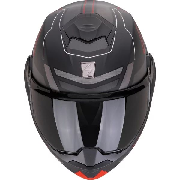 Casca modulara flip-back EXO-TECH EVO CONQUER M Negru mat/Rosu, 3, nordicamoto.ro