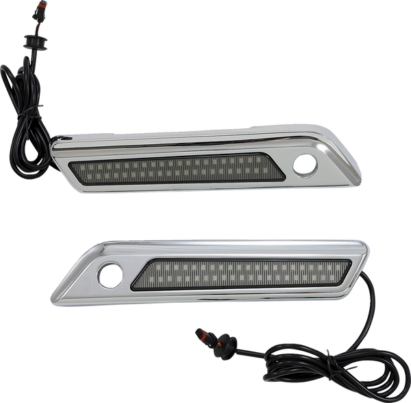 Saddlebag Latch Dual Color Accent Lights Amber, Red, 2, nordicamoto.ro