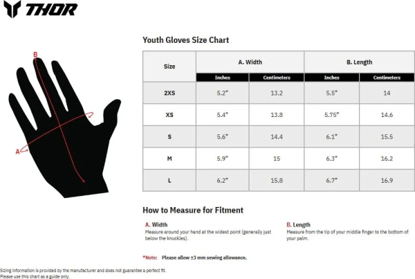 Youth Ridemode Static Gloves Red -0