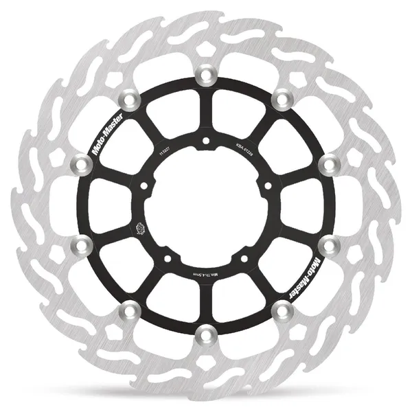 Flame Series Floating Rotor Black, Silver, Stainless Steel-1