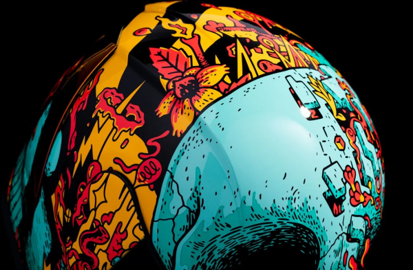 Casca Icon Airform Munchies Mips Green/Orange/Blue, 9, nordicamoto.ro