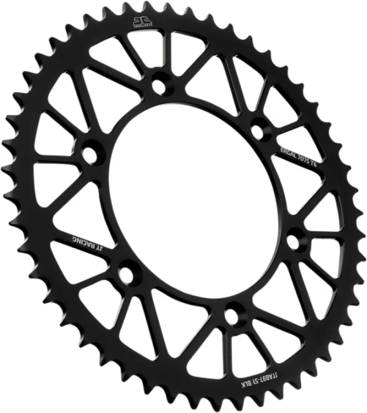 JT SPROCKETS Racelite Aluminum Rear Sprocket Black 