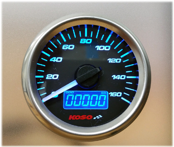 D48 Speedometer Blue, White, 1, nordicamoto.ro