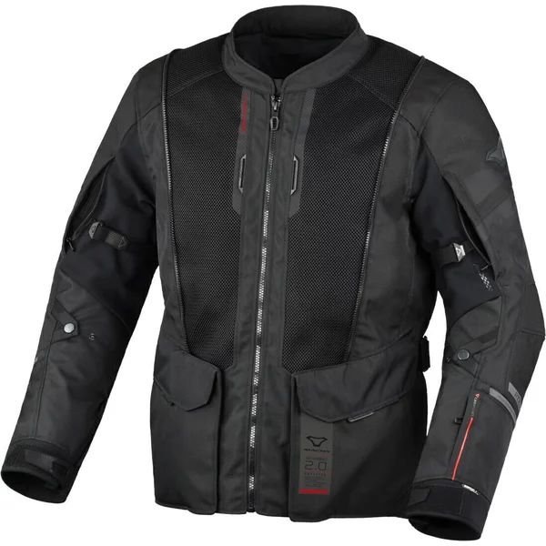 Geaca textil impermeabila touring/adventure MACNA AIR HYBRID 2.0 XXL Gri/Negru/Rosu, 8, nordicamoto.ro