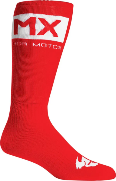 Sosete Thor MX Solid Red/White-0