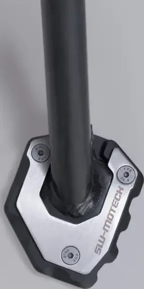 Sidestand Foot Extension Black, Anodized, Silver-0