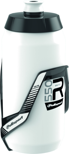 R550 Water Bottle+ Pro Evo Bottle Cage White, 1, nordicamoto.ro