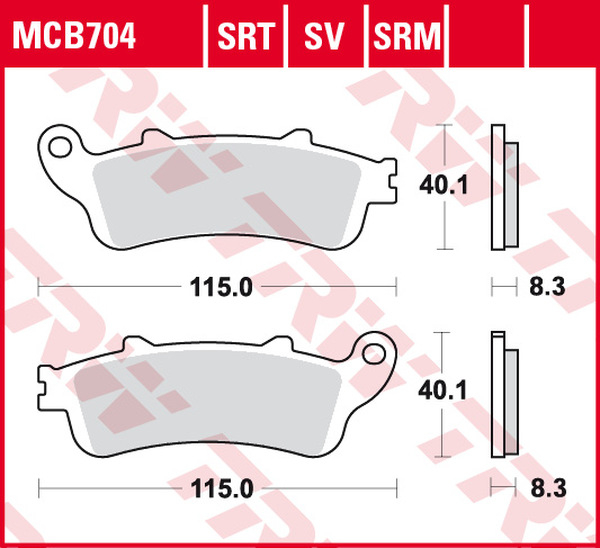 Srt Series Sindered Front Brake Pads, 1, nordicamoto.ro
