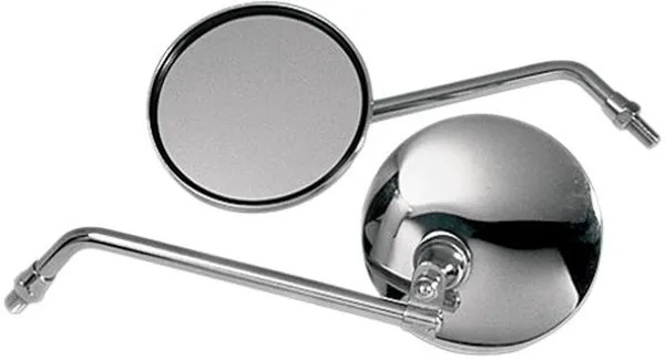 Round Honda Cb Style Universal Mirror Silver