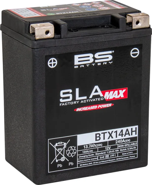 Sla Max Factory- Activated Agm Maintenance-free Battery [60873] Black-0