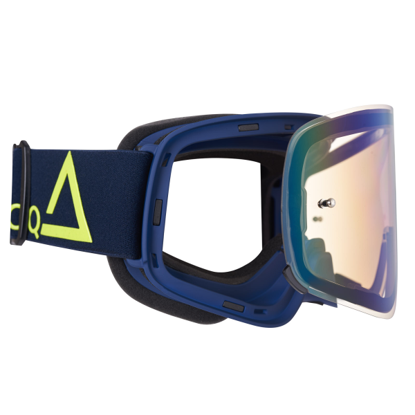 AMOQ MX Goggles Vision Magnetic Navy-Gold - Gold Mirror-1