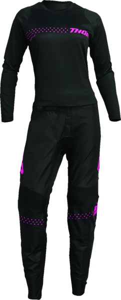 Tricou Dama Thor Sector Minimal Black/Fluo Pink L, 4, nordicamoto.ro