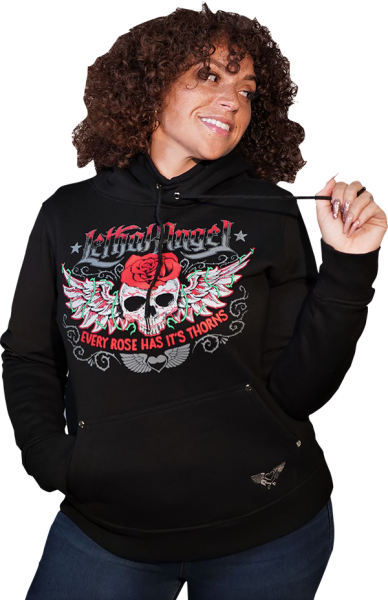 Hoody Wm Pulov Thrn Bk Sm Black S, 1, nordicamoto.ro