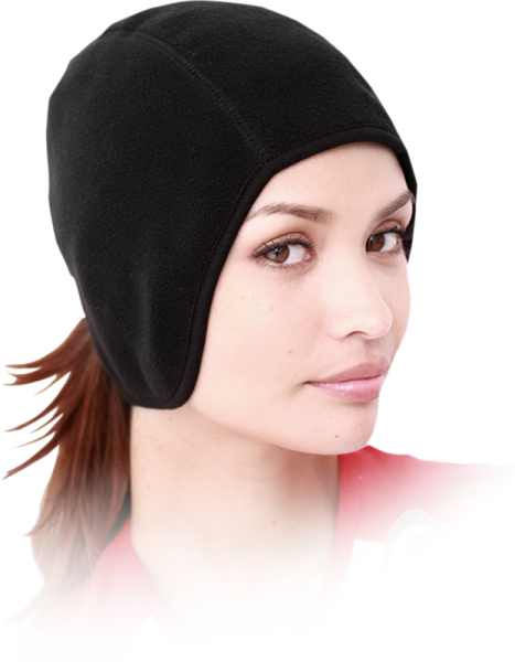 Skullcap Fleece W/pt Black, White, 1, nordicamoto.ro