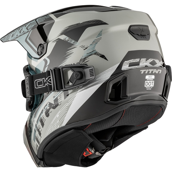 CKX Helmet Titan AMS Concordia Grey Gloss + Goggles M-7