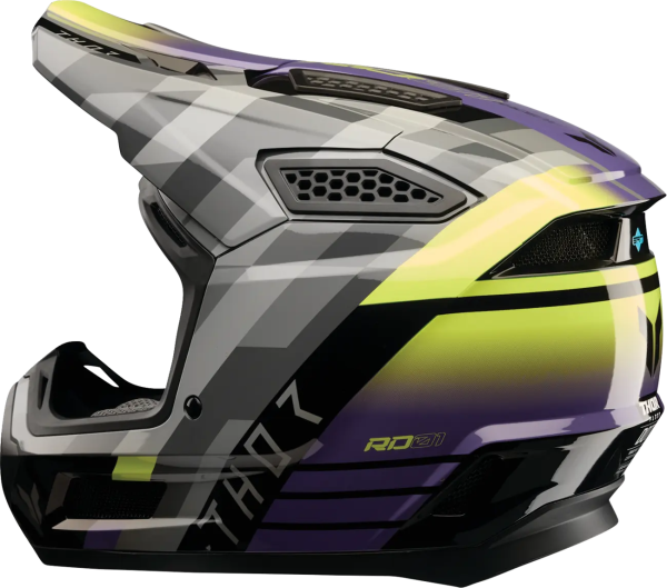 Casca Thor Fleet Camber Negru/Mov/Galben Fluo XXL-2