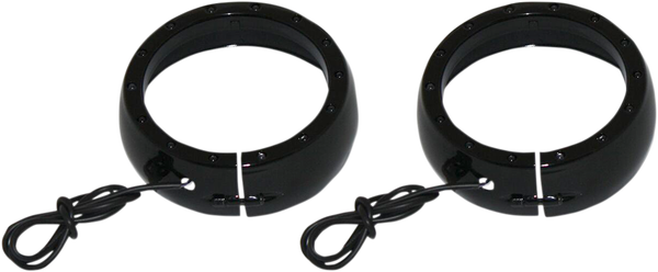 Passing Lamp Lighted Trim Rings Black, 2, nordicamoto.ro