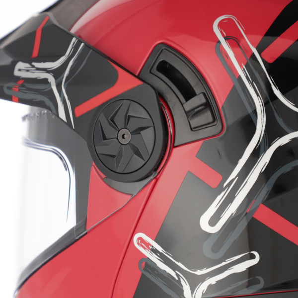 Casca Flip-up Acerbis Rider Graphic Rosu/Gri XL-5