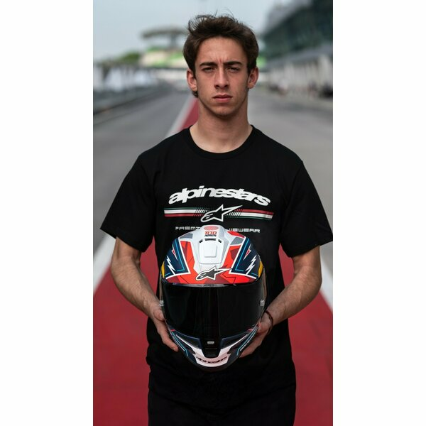 Casca integrala sport ALPINESTARS SUPERTECH R10 LE ACOSTA Albastru/Rosu/Alb-0