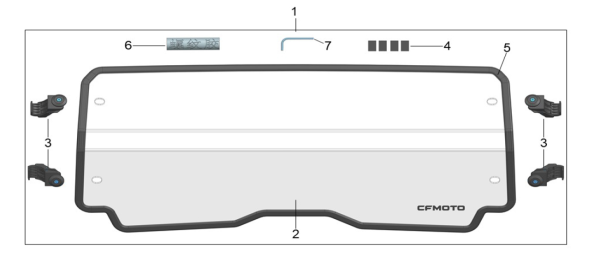 PARBRIZ SPATE UTV CFMOTO ZFORCE 950 / 950 HO / 950 HO EX / 1000, 5, nordicamoto.ro
