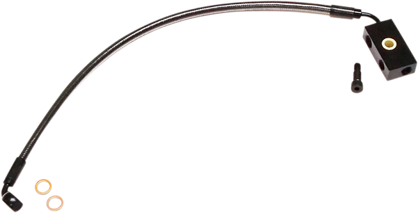 Designer Series Dot Front Lower Brake Line Kit Black, Black Pearl, 2, nordicamoto.ro
