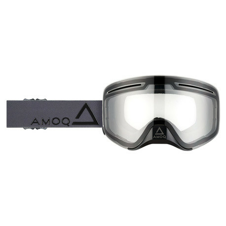 Ochelari Snowmobil AMOQ Vision Vent+cu lentila magnetica Dark Grey-Black - Clear