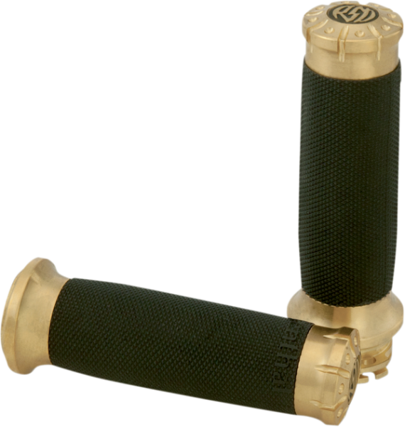 Chrono Grips Black, Brass, 2, nordicamoto.ro