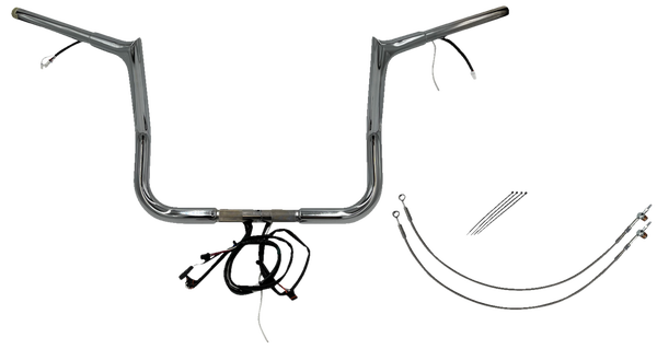 Plug & Play Ez Install 1-1/4(r) Pointed Top Handlebar Kit Silver, 1, nordicamoto.ro