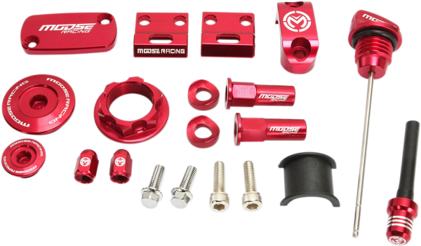 MOOSE RACING Bling Pack Kit Red, Anodized, 1, nordicamoto.ro