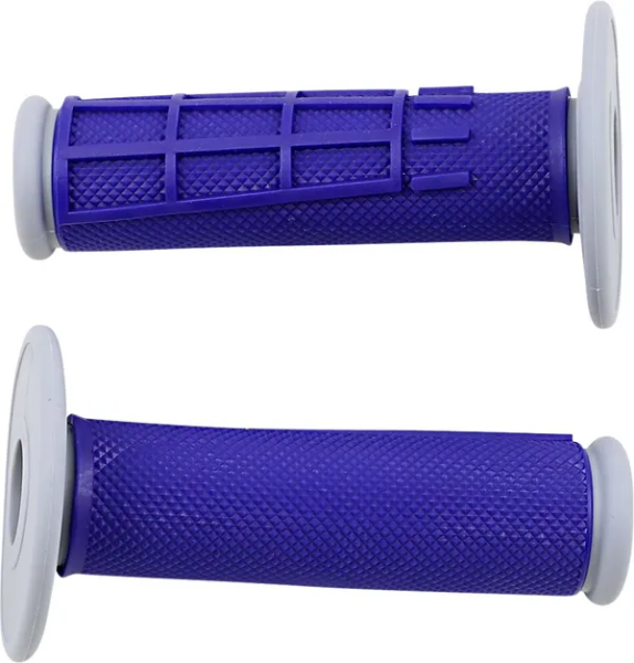 MOOSE RACING Comp Diamond Half Waffle Grips Blue -4a903121fa452db22103334b0b354577.webp