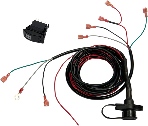 Dash Rocker Winch Switch With Wiring Black, 1, nordicamoto.ro