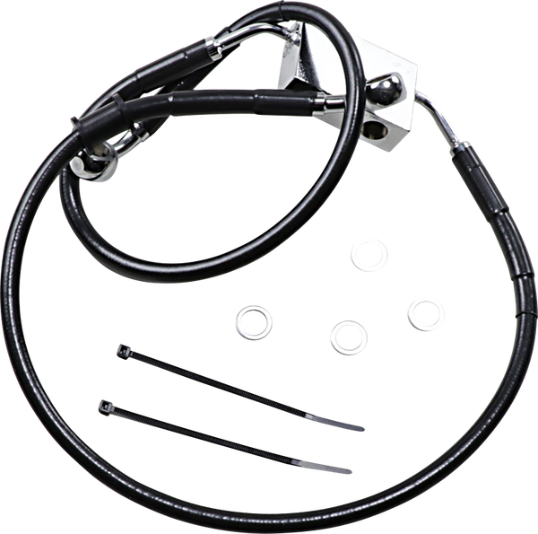 Extended Length Brake Line Black Oversize [+102 mm (4'')], 1, nordicamoto.ro