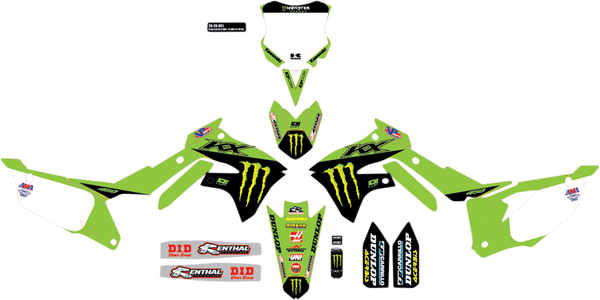 Complete Graphics Kit Black, Green, 1, nordicamoto.ro