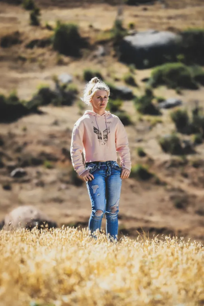 Hanorac Dama Thor Crop Noise Pink-3