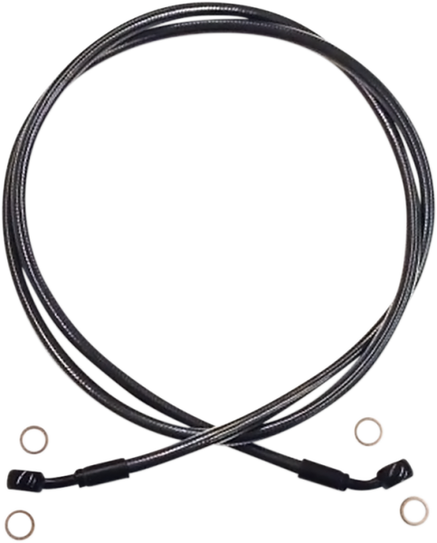 Braided Front Brake Line Black, Black Pearl Oversize [+152 mm (6'')], 1, nordicamoto.ro
