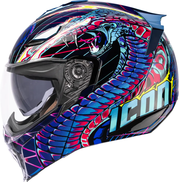 Threshold Synthwave Lazer Cobra Modular Helmet Multi, Blue -3