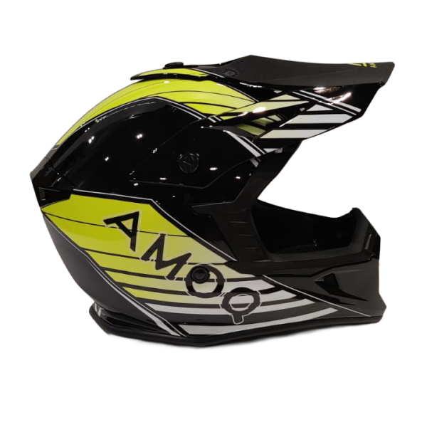 AMOQ Meteor V2 Helmet Axis Black/Yellow glossy XS-2