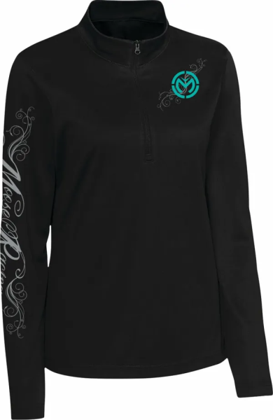 Pulover Dama MOOSE RACING Flourish Half Zip Black-0