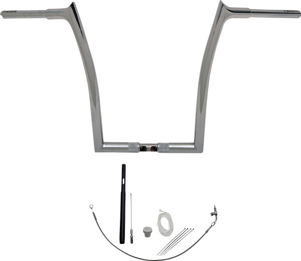 1-1/4(r) Ez Install Pointed Top Handlebar Kit Silver, 2, nordicamoto.ro