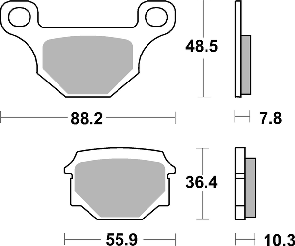 Hf Street Ceramic Organic Brake Pads, 2, nordicamoto.ro