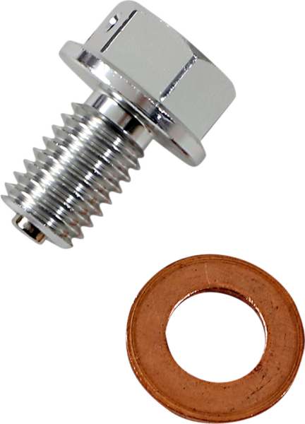 Magnetic Drain Plug Anodized Clear, Silver-4c578142bc8dccbec631658569f3e073.webp