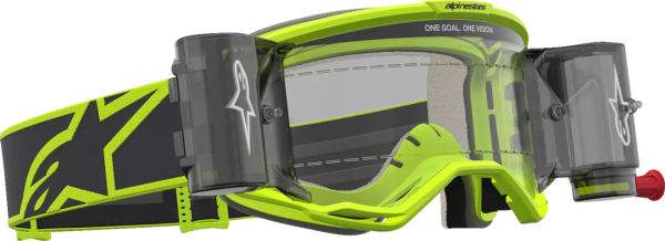 Ochelari Alpinestars Vision 5 Rora Roll-Off Galben Fluo/Negru/Lentila Clara, 3, nordicamoto.ro