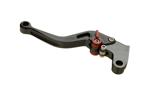 Racing Brake And Clutch Lever Anodized, Black, Red, 1, nordicamoto.ro